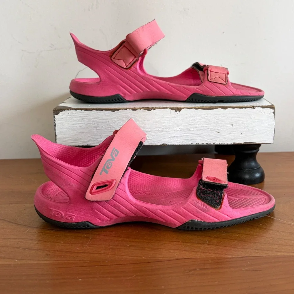 Teva Hurricane Drift Kids Sandals Neon Pink Water Friendly 1003684 Size 10